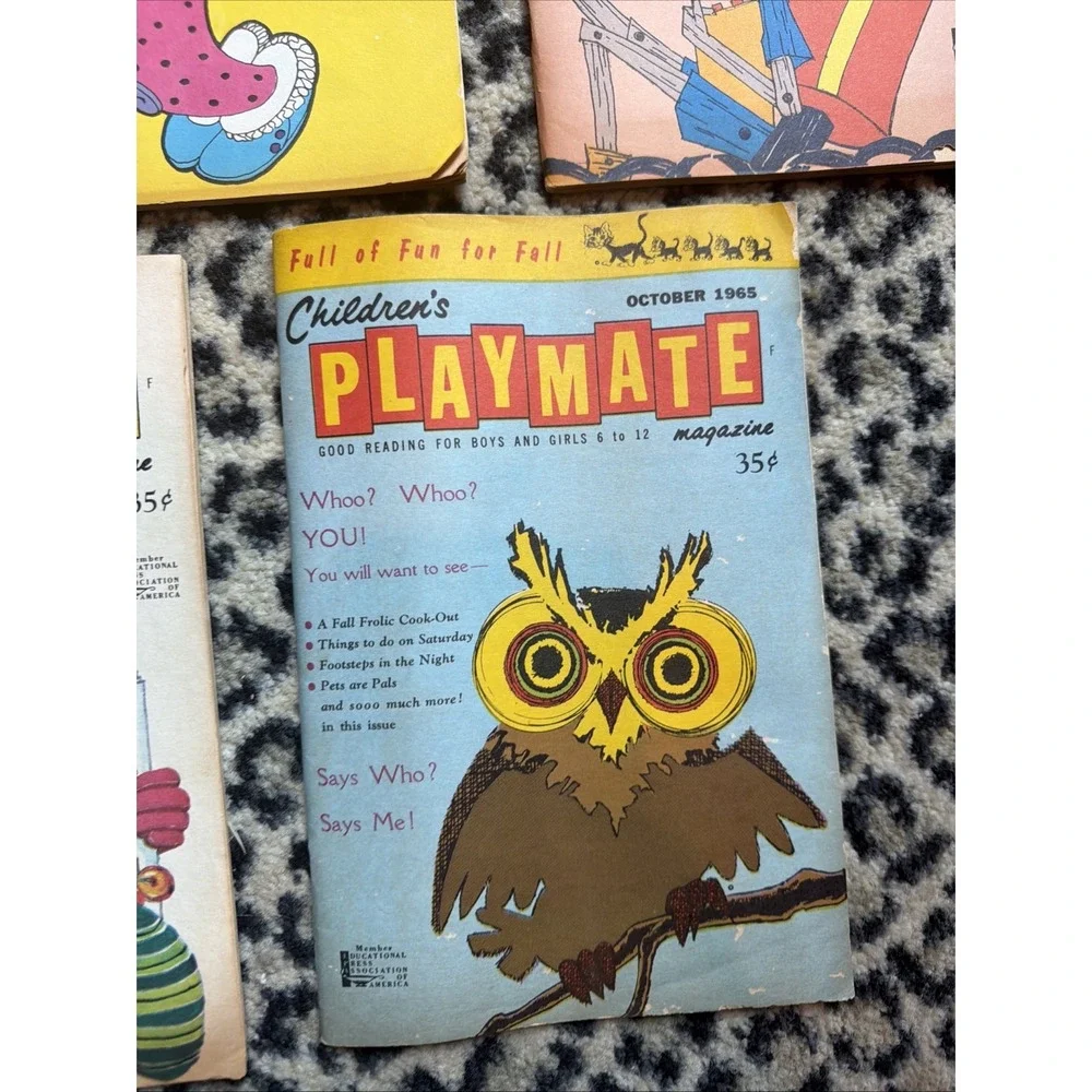 VTG Lot of 8 Children's‎ Playmate Magazines 1965 (no Nov,Dec) Puzzles Great Pics